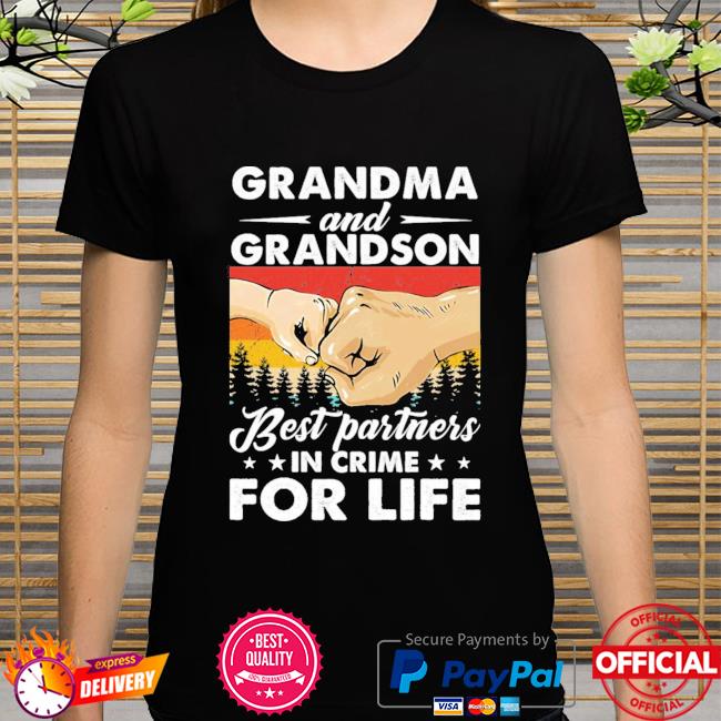 Bump Hand Grandma And Grandson Best Partners In Crime For Life Vintage Premium Shirt