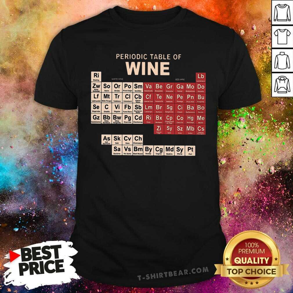 Grateful Periodic Table Of Wine Shirt - Design by T-shirtbear.com