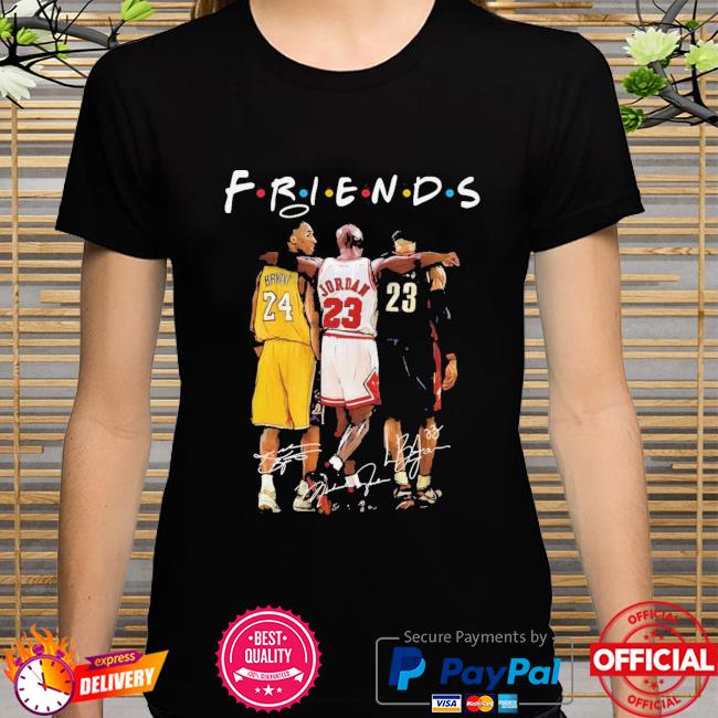 Kobe Bryant Michael Jordan friends signature t-shirt