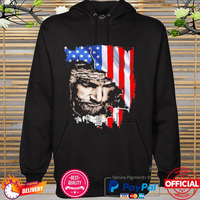 Love jesus American flag hoodie