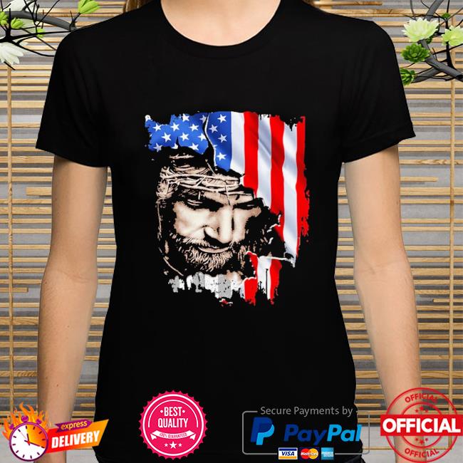 Love jesus American flag shirt