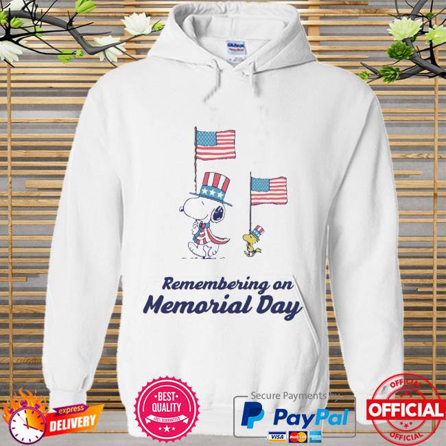 Snoopy 4th of july remembering on memorial day American flag Hoodie