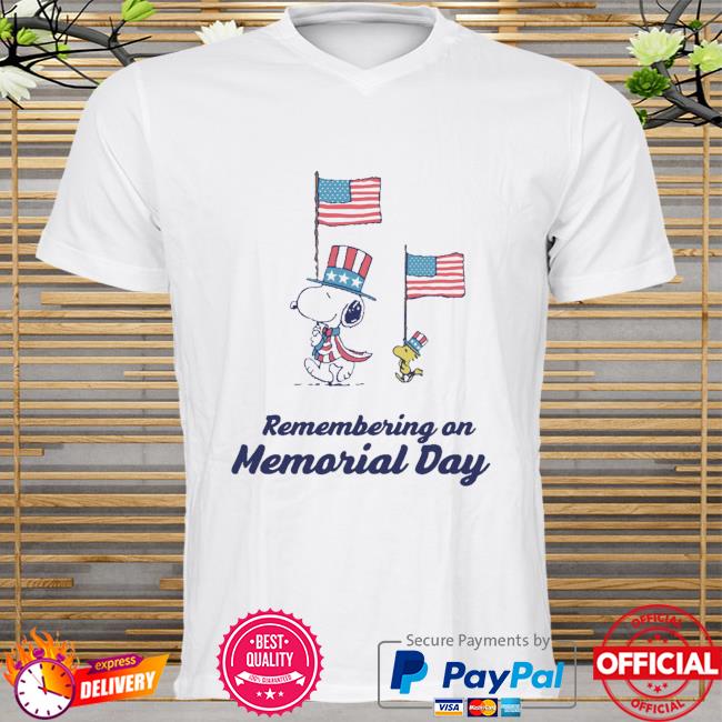 Snoopy 4th of july remembering on memorial day American flag shirt