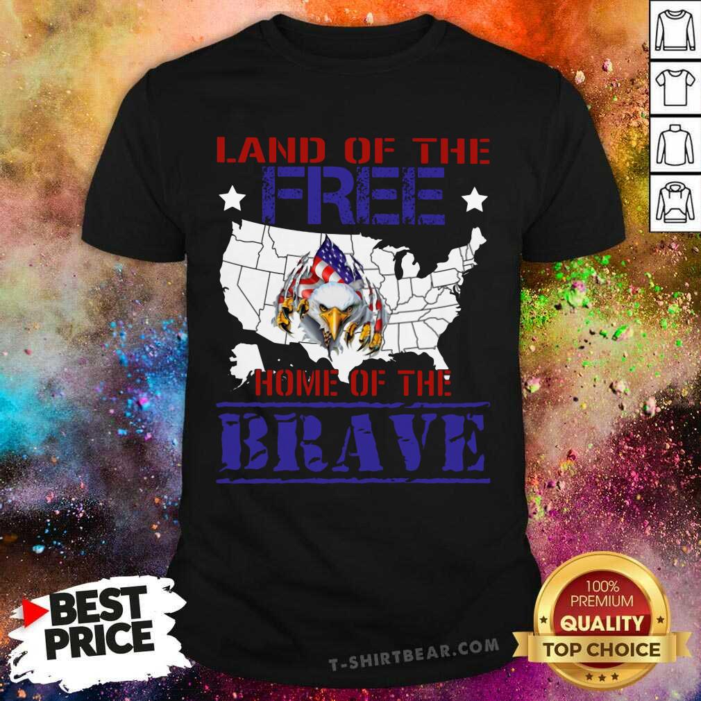 4th of July The United States Of America Home Of The Braves Eagle  Independence Day T-Shirt, hoodie, sweater, long sleeve and tank top